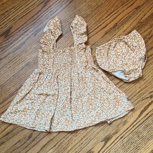 Floral Kids Matching Set in Brown